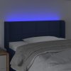 Čelo postele s LED 103 x 16 x 78/88 cm textil [3123229] (Barva Tmavě hnědá)