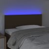 Čelo postele s LED 90x5x78/88 cm textil [3121320] (Barva Modrá)