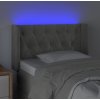 Čelo postele s LED 83 x 16 x 78/88 cm samet [3123604] (Barva Černá)