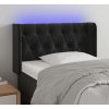 Čelo postele s LED 83 x 16 x 78/88 cm samet [3123604] (Barva Černá)