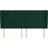 Čelo postele typu ušák 203x23x118/128 cm samet [3118361] (Barva Tmavě zelená)