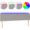 Čelo postele s LED 200x5x78/88 cm textil [3121355] (Barva Tmavě šedá)