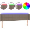 Čelo postele s LED 203 x 16 x 78/88 cm textil [3123262] (Barva Taupe)