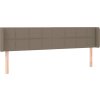 Čelo postele s LED 203 x 16 x 78/88 cm textil [3123262] (Barva Taupe)