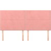 Čelo postele 200x5x118/128 cm sametové [3116263] (Barva Růžová)