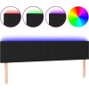 Čelo postele s LED 180x5x78/88 cm textil [3121348] (Barva Černá)