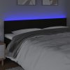 Čelo postele s LED 180x5x78/88 cm textil [3121348] (Barva Černá)