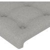 Čelo postele typu ušák 163x16x118/128 cm textil [3120020] (Barva Světle šedá)