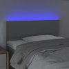 Čelo postele s LED 80 x 5 x 78/88 cm textil [3121308] (Barva Černá)