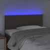 Čelo postele s LED 80 x 5 x 78/88 cm textil [3121308] (Barva Černá)