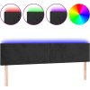 Čelo postele s LED 160x5x78/88 cm samet [3121388] (Barva Černá)