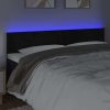 Čelo postele s LED 160x5x78/88 cm samet [3121388] (Barva Černá)