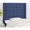 Čelo postele typu ušák 103x16x118/128 cm textil [3120010] (Barva Modrá)