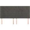 Čelo postele 180x5x118/128 cm sametové [3116393] (Barva Tmavě šedá)