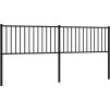 Kovové náhradní čelo postele 200 cm [350902] (Barva Černá)