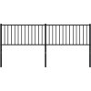 Kovové náhradní čelo postele 200 cm [350902] (Barva Černá)