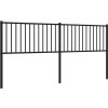 Kovové náhradní čelo postele 200 cm [350902] (Barva Černá)