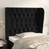 Čelo postele typu ušák 103x23x118/128 cm samet [3118335] (Barva Tmavě šedá)