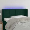 Čelo postele s LED 103 x 16 x 78/88 cm samet [3123281] (Barva Tmavě zelená)