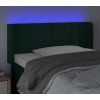 Čelo postele s LED 103 x 16 x 78/88 cm samet [3123281] (Barva Tmavě zelená)