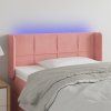 Čelo postele s LED 103 x 16 x 78/88 cm samet [3123281] (Barva Tmavě zelená)