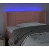 Čelo postele s LED 103 x 16 x 78/88 cm samet [3123281] (Barva Tmavě zelená)
