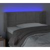 Čelo postele s LED 103 x 16 x 78/88 cm samet [3123281] (Barva Tmavě zelená)