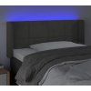 Čelo postele s LED 103 x 16 x 78/88 cm samet [3123281] (Barva Tmavě zelená)