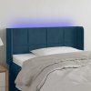 Čelo postele s LED 103 x 16 x 78/88 cm samet [3123281] (Barva Tmavě zelená)
