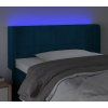 Čelo postele s LED 103 x 16 x 78/88 cm samet [3123281] (Barva Tmavě zelená)