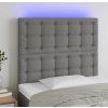 Čelo postele s LED 100x5x118/128 cm textil [3122852] (Barva Taupe)