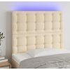 Čelo postele s LED 100x5x118/128 cm textil [3122852] (Barva Taupe)