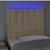 Čelo postele s LED 100x5x118/128 cm textil [3122852] (Barva Taupe)