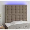 Čelo postele s LED 100x5x118/128 cm textil [3122852] (Barva Taupe)