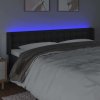 Čelo postele s LED 183 x 16 x 78/88 cm umělá kůže [3123338] (Barva Černá)