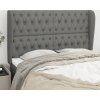 Čelo postele typu ušák 147x23x118/128 cm textil [3118394] (Barva Modrá)