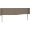 Čelo postele typu ušák 183x16x78/88 cm textil [3118503] (Barva Tmavě šedá)