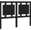 Čelo postele 125,5 x 4 x 100 cm masivní borovice [817934] (Barva Černá)