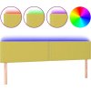 Čelo postele s LED 180x5x78/88 cm textil [3121491] (Barva Krémová)