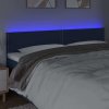 Čelo postele s LED 180x5x78/88 cm textil [3121491] (Barva Krémová)
