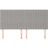 Čelo postele 180x5x118/128 cm látkové [3116584] (Barva Světle šedá)