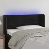 Čelo postele s LED 93 x 16 x 78/88 cm samet [3123414] (Barva Černá)