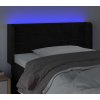 Čelo postele s LED 93 x 16 x 78/88 cm samet [3123414] (Barva Černá)