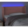 Čelo postele s LED 93 x 16 x 78/88 cm samet [3123414] (Barva Černá)