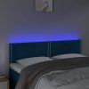 Čelo postele s LED 144x5x78/88 cm samet [3121521] (Barva Tmavě šedá)
