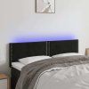 Čelo postele s LED 144x5x78/88 cm samet [3121521] (Barva Tmavě šedá)
