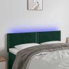 Čelo postele s LED 144x5x78/88 cm samet [3121521] (Barva Tmavě šedá)