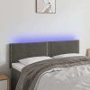 Čelo postele s LED 144x5x78/88 cm samet [3121521] (Barva Tmavě šedá)