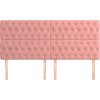 Čelo postele 200x7x118/128 cm sametové [3116739] (Barva Růžová)