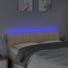 Čelo postele s LED 144x5x78/88 cm textil [3121610] (Barva Světle šedá)